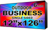 Digital Business Sign - LED signs for business - Single Sided -12" x 126"- 5 Year Warranty
