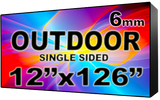 Outdoor Full Color LED Programmable Sign - Front Access - Single Sided - 6mm- 12" x 126" - 5 Year Warranty