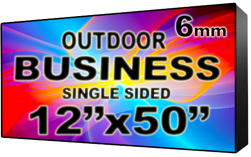Digital Business Sign - LED signs for business - Single Sided - 12" x 50"- 5 Year Warranty