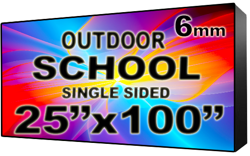 Digital School sign - LED School signs- Single Sided -25" x 100" - 5 Year Warranty