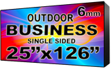 Digital Business Sign - LED signs for business - Single Sided -25" x 126" - 5 Year Warranty