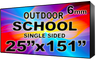 Digital School sign - LED School signs- Single Sided -25" x 151" - 5 Year Warranty