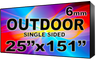 Outdoor Full Color LED Programmable Sign - Front Access - Single Sided - 6mm- 25" x 151" - 5 Year Warranty