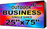 Digital Business Sign - LED signs for business - Single Sided -25" x 75" - 5 Year Warranty