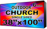 Digital Church sign - LED Church signs- Single Sided -38" x 100"- 5 Year Warranty