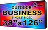 Digital Business Sign - LED signs for business - Single Sided -38" x 126" - 5 Year Warranty