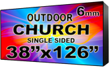 Digital Church sign - LED Church signs- Single Sided -38" x 126"- 5 Year Warranty