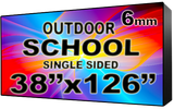 Digital School sign - LED School signs- Single Sided -38" x 126" - 5 Year Warranty