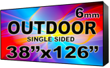 Outdoor Full Color LED Programmable Sign - Front Access - Single Sided - 6mm- 38" x 126" - 5 Year Warranty