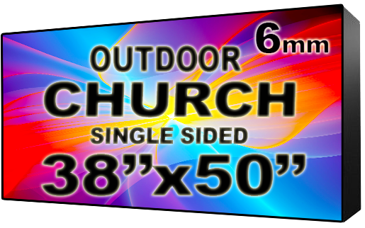 Digital Church sign - LED Church signs- Single Sided -38" x 50"- 5 Year Warranty