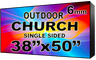 Digital Church sign - LED Church signs- Single Sided -38" x 50"- 5 Year Warranty
