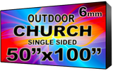 Digital Church sign - LED Church signs- Single Sided -50" x 100" - 5 Year Warranty