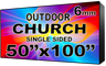 Digital Church sign - LED Church signs- Single Sided -50" x 100" - 5 Year Warranty