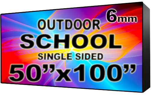 Digital School sign - LED School signs- Single Sided -50" x 100" - 5 Year Warranty