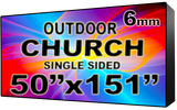 Digital Church sign - LED Church signs- Single Sided -50" x 151"- 5 Year Warranty