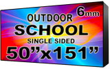 Digital School sign - LED School signs- Single Sided -50" x 151" - 5 Year Warranty