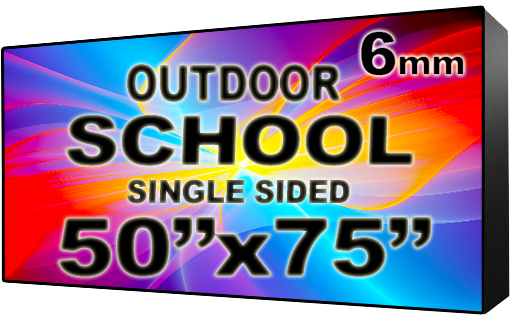 Digital School sign - LED School signs- Single Sided -50" x 75" - 5 Year Warranty