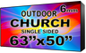 Digital Church sign - LED Church signs- Single Sided -63" x 50"- 5 Year Warranty
