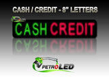 CASH / CREDIT LED Digital Gas Price sign w/ RF Remote Control - 64.4" x 11"