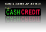 CASH / CREDIT 6" LED Digital Gas Price sign w/ RF Remote Control - 37.25" x 9.5"