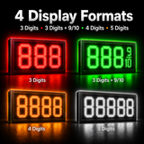 16 Inch Digits - LED Gas sign package - 2 Red & 1 Green Digital Price Gasoline LED SIGNS - Complete Package w/ RF Remote Control - 42"x19"
