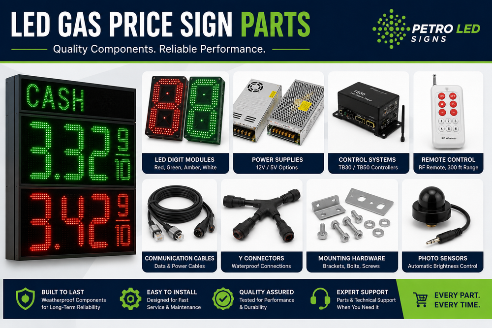 Parts for LED Gas Price Signs
